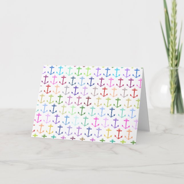 Rainbow anchor pattern card (Front)