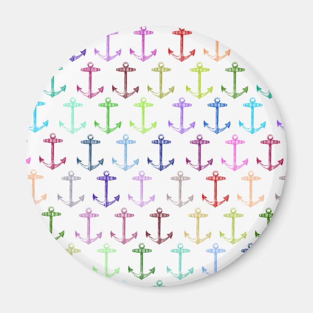 Rainbow anchor pattern magnet (Front)