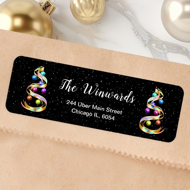 Rainbow and Black Christmas Ornament (Creator Uploaded)