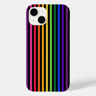 Rainbow and black stripes Case-Mate iPhone case