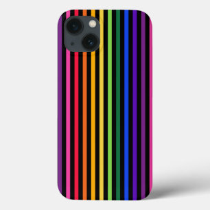 Rainbow and black stripes Case-Mate iPhone case