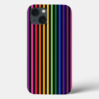 Rainbow and black stripes Case-Mate iPhone case