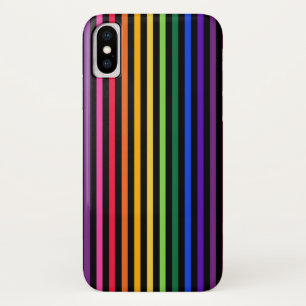 Rainbow and black stripes Case-Mate iPhone case