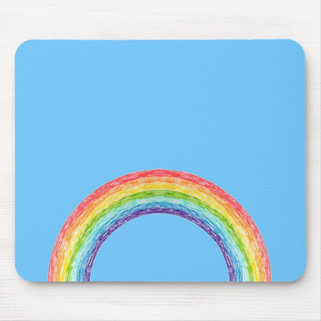 Rainbow and blue sky mouse pad (Front)