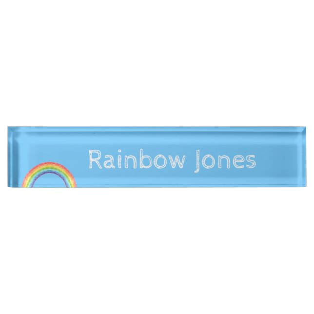 Rainbow and blue sky nameplate (Front)