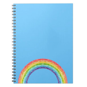 Rainbow and blue sky notebook