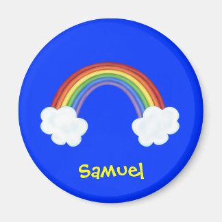 Rainbow and Clouds Personalised Name Gift Magnet