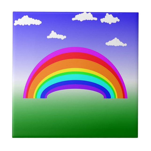 Rainbow and Clouds Tile (Front)