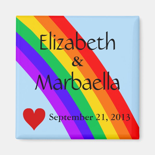 Rainbow and Heart Magnet (Front)