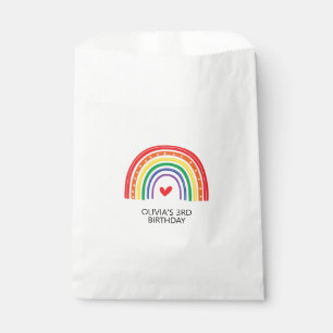 Rainbow and Hearts Birthday Party Favour Bags