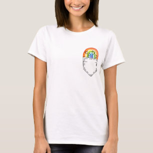 Rainbow and hearts in Printed Pocket T-Shirt