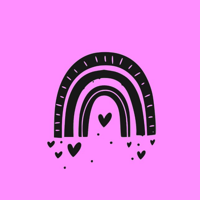 rainbow and hearts rubber stamp (Creator Uploaded)