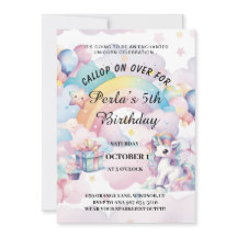 Rainbow and magic birthday invitation 2025