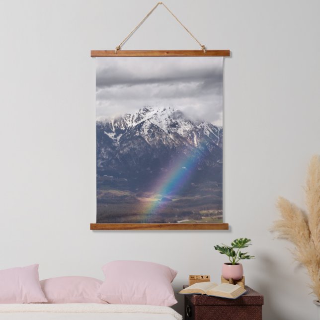 Rainbow and mountains after the storm hanging tapestry (Bedroom)