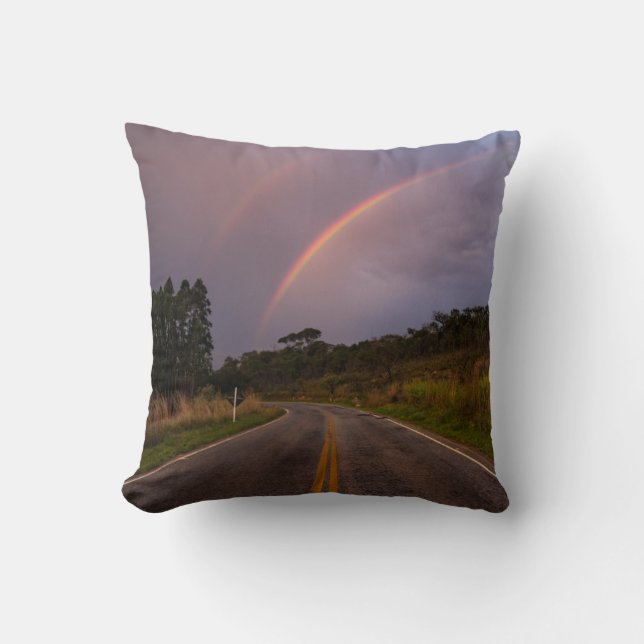 Rainbow And Road Cushion (Front)