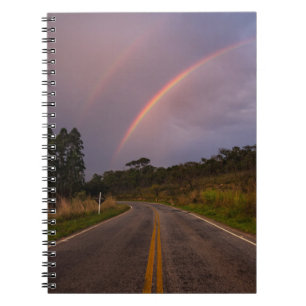 Rainbow And Road Spiral Notebook