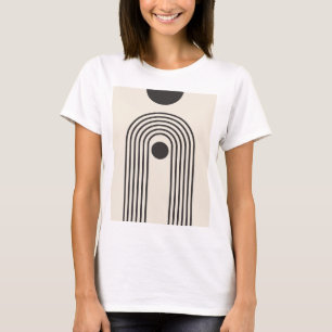 Rainbow and Sun, Boho Abstract Geometric Art T-Shirt