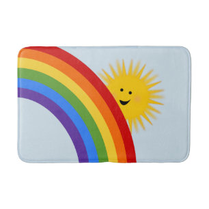 Rainbow And Sunshine Bath Mat