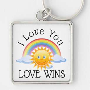 Rainbow and Sunshine Key Ring