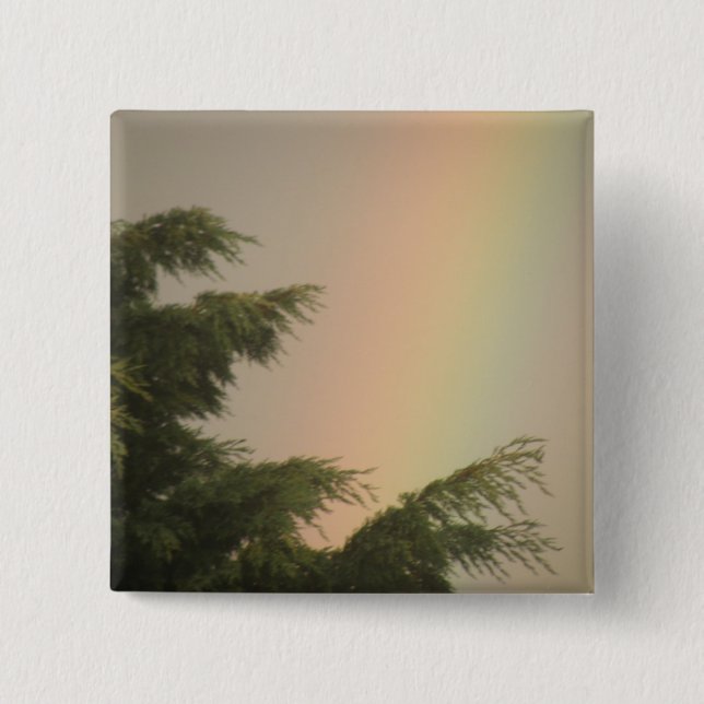 Rainbow and Trees Button (Front)