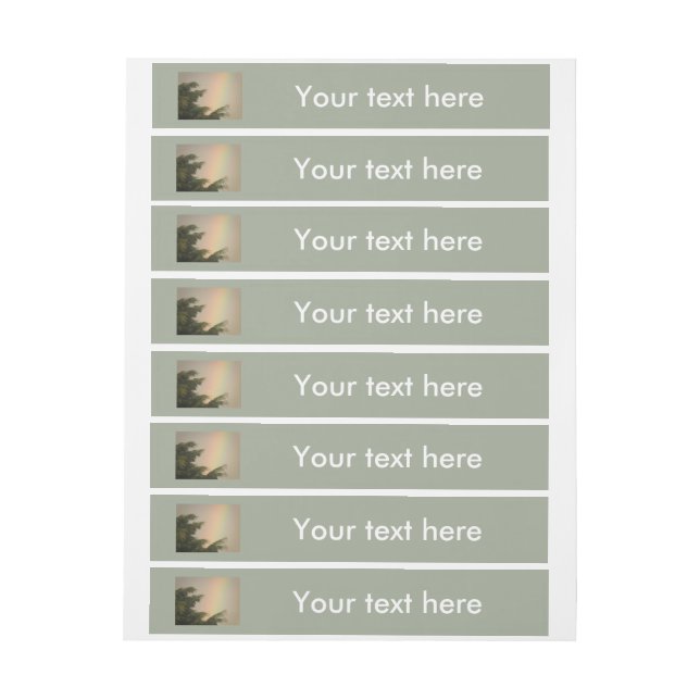 Rainbow and Trees Customisable Labels (Sheet)