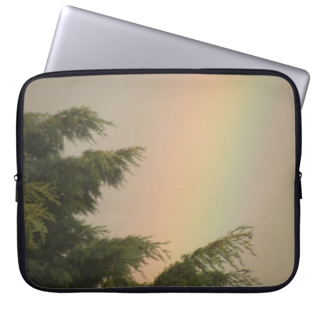 Rainbow and Trees Laptop Sleeve (Front)