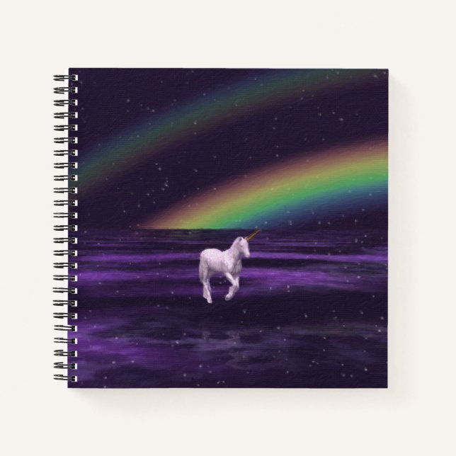Rainbow and Unicorn Notebook (Front)