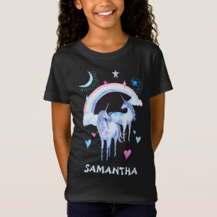 Rainbow and unicorns custom T-Shirt