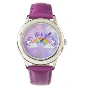 Rainbow and Unicorns Design Kids Watch 