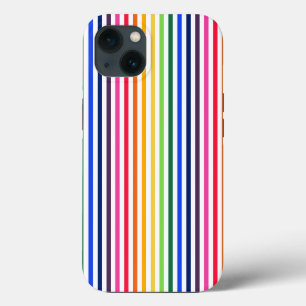 Rainbow and white stripes Case-Mate iPhone case