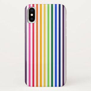 Rainbow and white stripes Case-Mate iPhone case