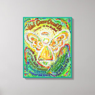Rainbow Angel Cancer Cannot Poem Canvas Art Print