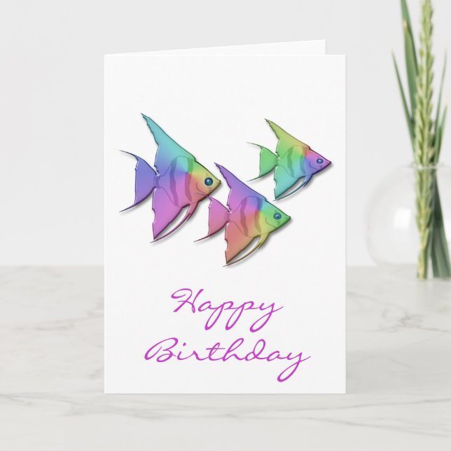 Rainbow Angel Fish Card (Front)