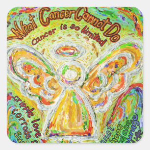 Rainbow Angel What Cancer Cannot Do Poem Stickers