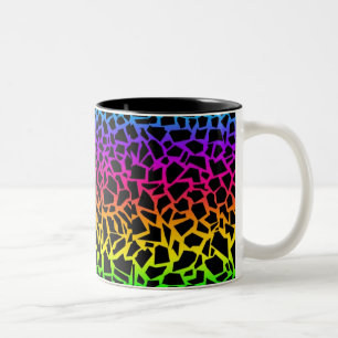 Rainbow animal print mug
