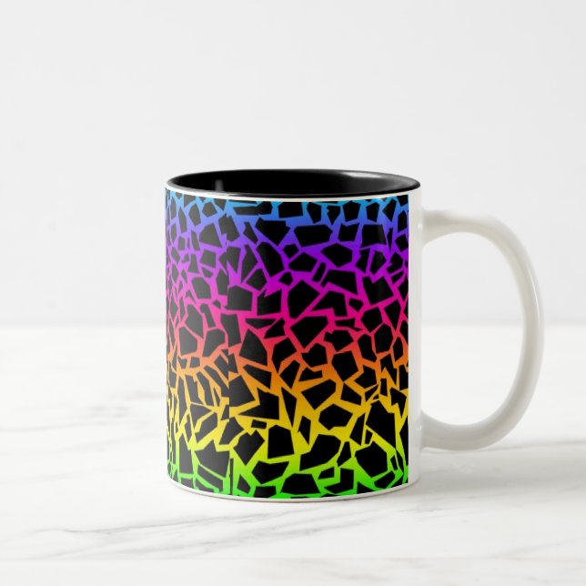 Rainbow animal print mug (Right)