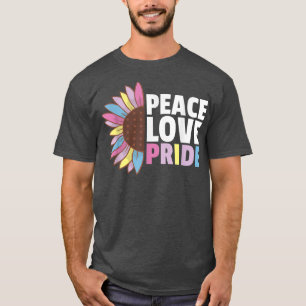 Rainbow Aporagender Flag Pride Lgbtq Sunflower T-Shirt