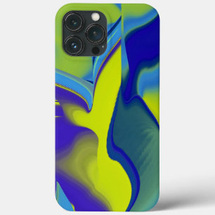 Rainbow Art 3D Abstract in yellow purple green iPhone 13 Pro Max Case