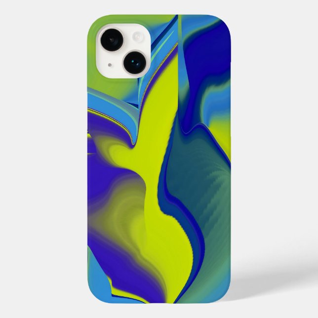 Rainbow Art 3D Abstract in yellow purple green Case-Mate iPhone Case (Back)