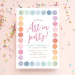 Rainbow Art Birthday Party Invitation<br><div class="desc">Invite friends and family to celebrate your little one's birthday with this colourful art themed birthday invitation.</div>