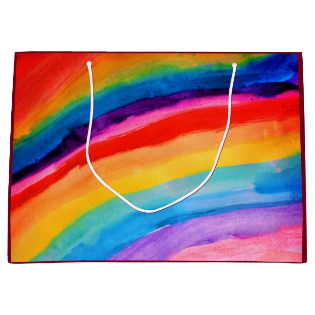 Rainbow Art Large Gift Bag (Front)