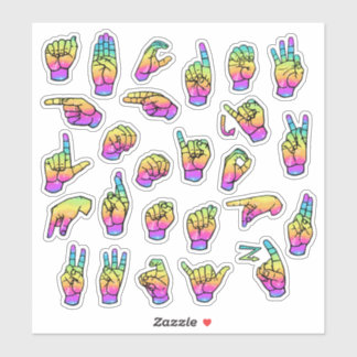 Rainbow ASL Alphabet – Educational & Expressive