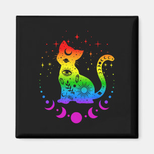 Rainbow Astrology Cat Lgbt Gay Pride Flag Magnet