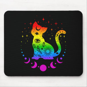 Rainbow Astrology Cat Lgbt Gay Pride Flag Mouse Pad