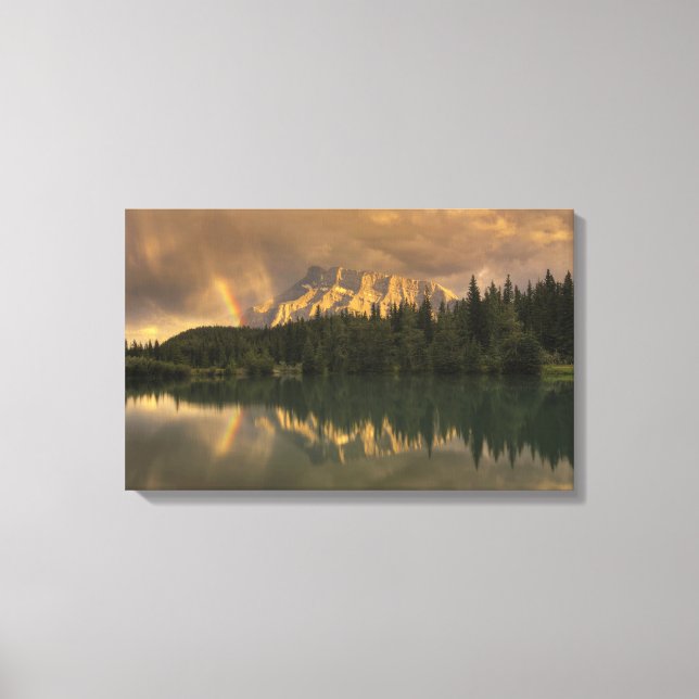Rainbow at Cascade Ponds Canvas Print (Front)