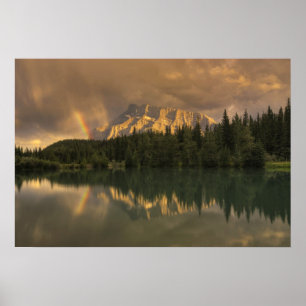 Rainbow at Cascade Ponds Poster