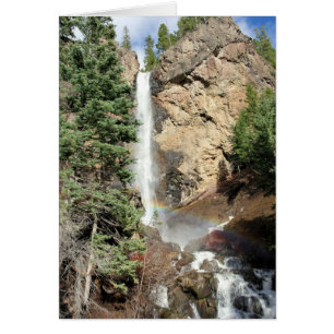 Rainbow at Treasure Falls - Colorado -Blank Inside