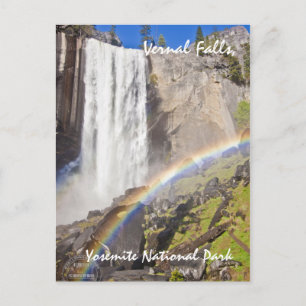 Rainbow at Vernal Falls, Yosemite Postcard