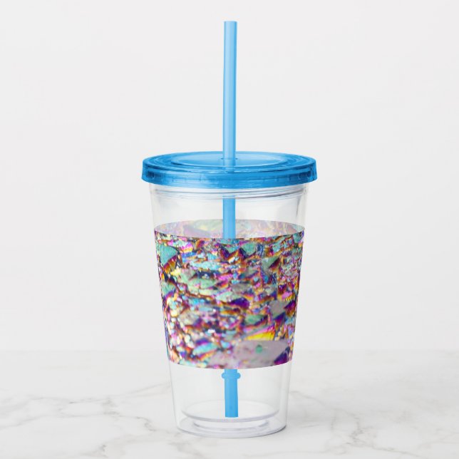 Rainbow Aura Crystals Acrylic Tumbler (Front)