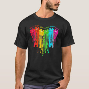 Rainbow Autism Awareness Month Puzzle Heart Autism T-Shirt